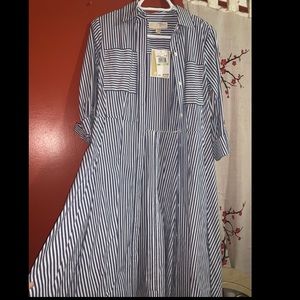 BRAND NEW MICHAEL KORS RUFFLED DRESS WITH POCKETS